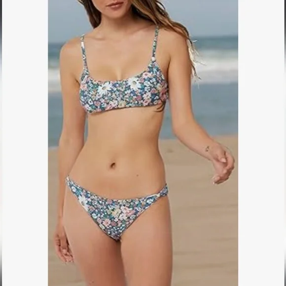 O'NEILL Women's Surfside Bralette Bikini Eliza Ditsy  / SLATE "TOP ONLY" NEW - Picture 2 of 10